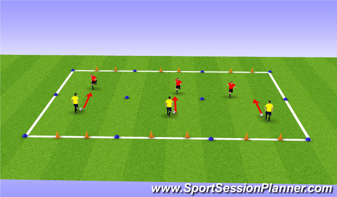 Football/Soccer Session Plan Drill (Colour): Practice 2