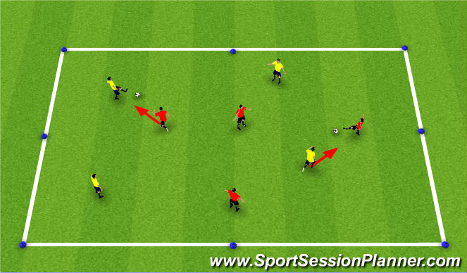 Football/Soccer Session Plan Drill (Colour): Practice 4