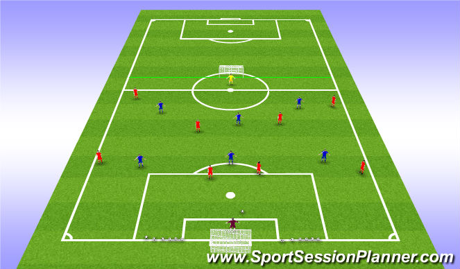 Football/Soccer Session Plan Drill (Colour): Training Game