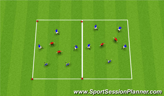Football/Soccer Session Plan Drill (Colour): Warm up -- Randos