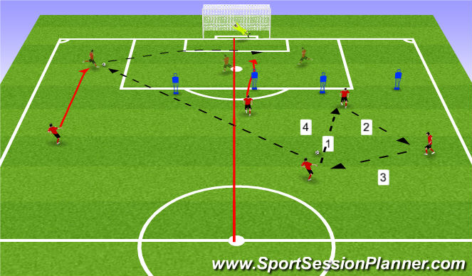 Football/Soccer Session Plan Drill (Colour): Play & 12