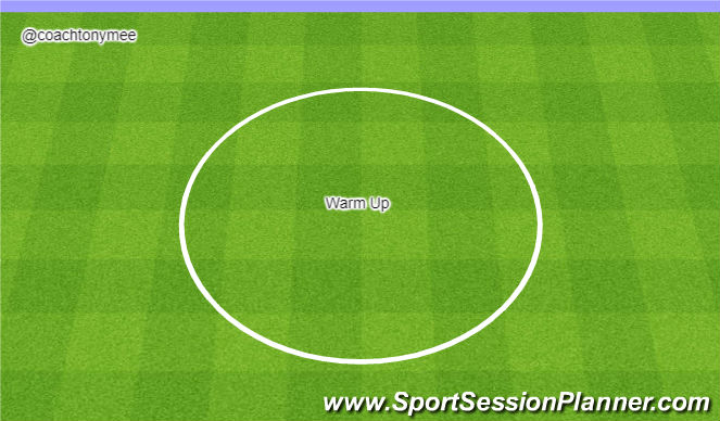 Football/Soccer Session Plan Drill (Colour): Warm Up
