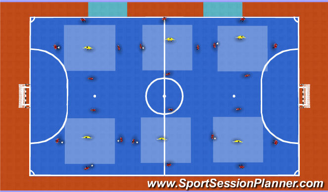 Futsal Session Plan Drill (Colour): Warm Up