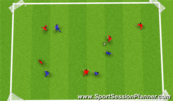 Football/Soccer Session Plan Drill (Colour): Game 2 pitches