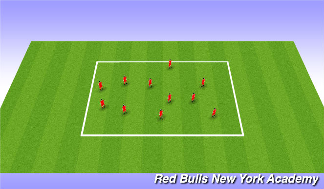 Football/Soccer Session Plan Drill (Colour): Warm up