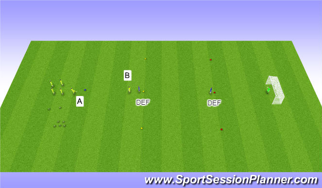 Football/Soccer Session Plan Drill (Colour): Jail Game Variation