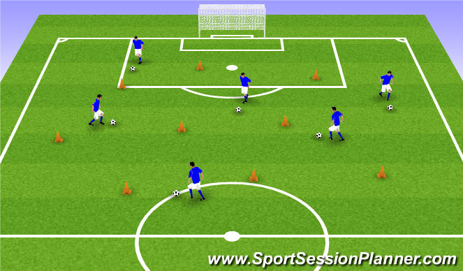 Football/Soccer Session Plan Drill (Colour): Warmup