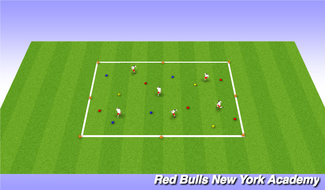 Football/Soccer Session Plan Drill (Colour): Warm up
