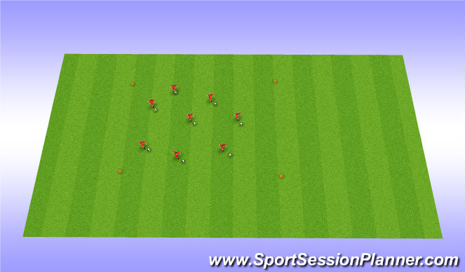 Football/Soccer Session Plan Drill (Colour): Warm-up: Dribble in the box