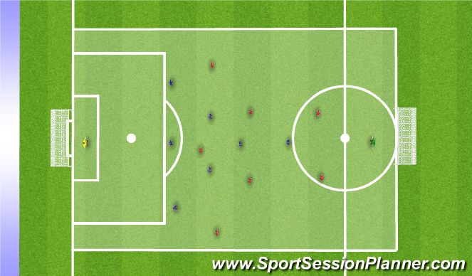 Football/Soccer Session Plan Drill (Colour): Training Game