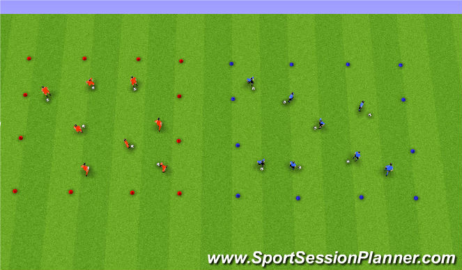 Football/Soccer Session Plan Drill (Colour): Warm Up