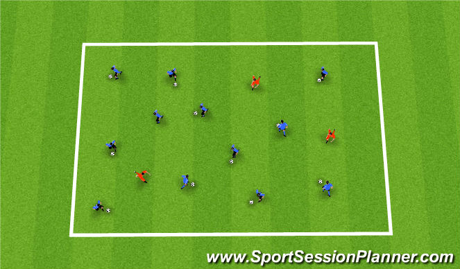 Football/Soccer Session Plan Drill (Colour): Arrival Activity