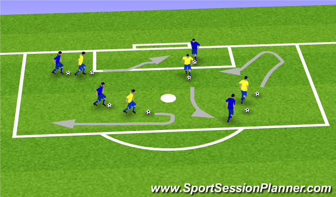 Football/Soccer Session Plan Drill (Colour): Chaser