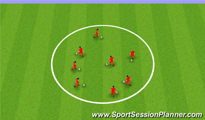 Football/Soccer Session Plan Drill (Colour): u6's - Me & My Ball