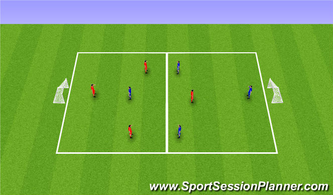 Football/Soccer Session Plan Drill (Colour): SSG tournament.