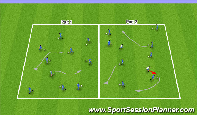 Football/Soccer Session Plan Drill (Colour): Warm-Up