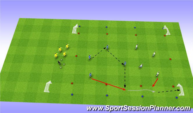 Football/Soccer Session Plan Drill (Colour): Conditiond Game 2