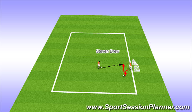 Football/Soccer Session Plan Drill (Colour): Collapsing Save