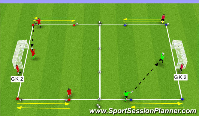 Football/Soccer Session Plan Drill (Colour): 1) Technical