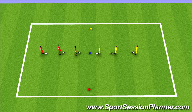 Football/Soccer Session Plan Drill (Colour): Speed Drill