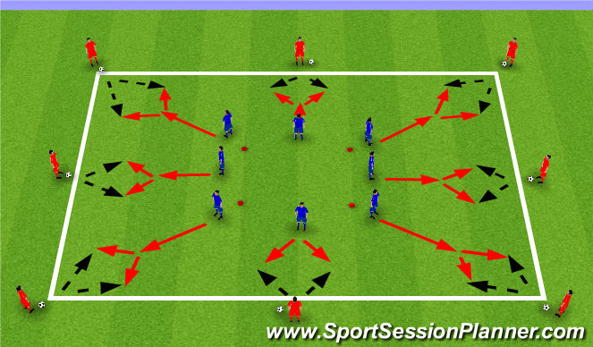 Football/Soccer Session Plan Drill (Colour): Warm Up