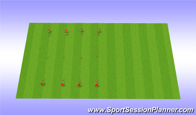 Football/Soccer Session Plan Drill (Colour): Dribbling backmoves