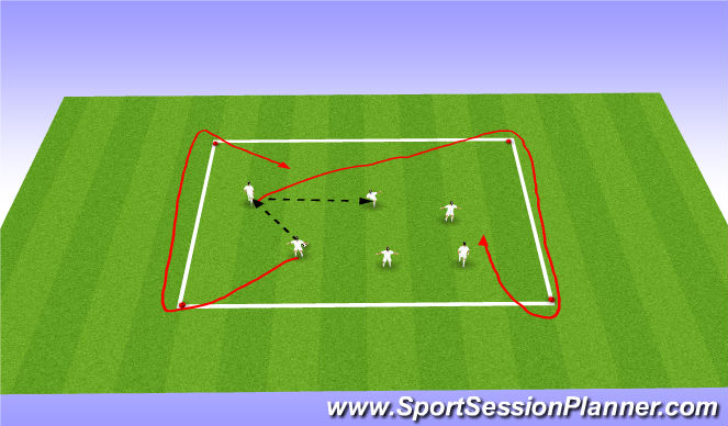 Football/Soccer Session Plan Drill (Colour): Warm - up