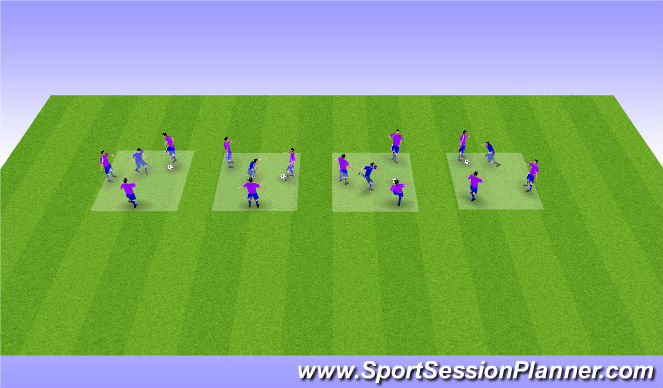 Football/Soccer Session Plan Drill (Colour): Warm-Up
