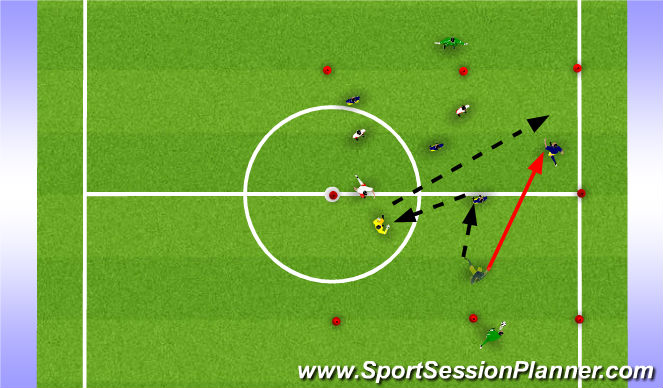 Football/Soccer Session Plan Drill (Colour): Warm-up