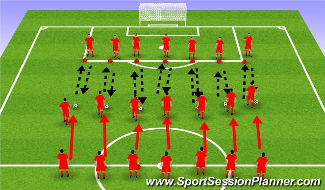 Football/Soccer Session Plan Drill (Colour): Passing