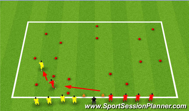 Football/Soccer Session Plan Drill (Colour): Speed Drill