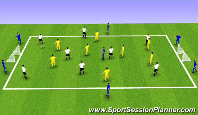Football/Soccer Session Plan Drill (Colour): small square