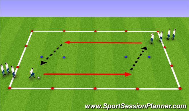 Football/Soccer Session Plan Drill (Colour): Technical Repetitions