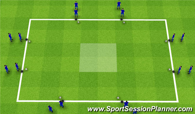 Football/Soccer Session Plan Drill (Colour): Ball Manipulation