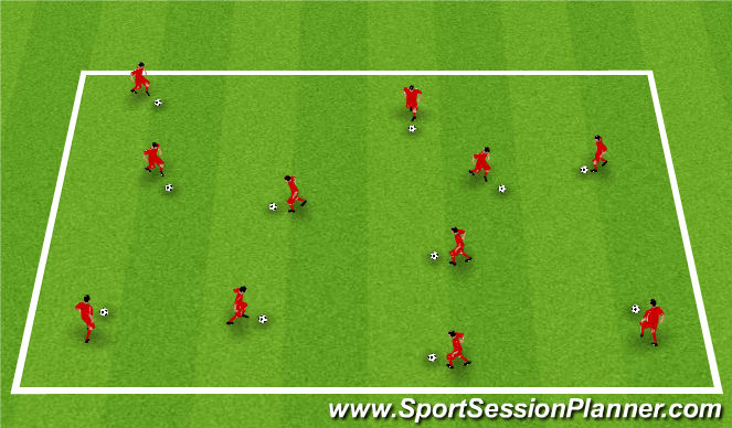 Football/Soccer Session Plan Drill (Colour): Ball Manipulation