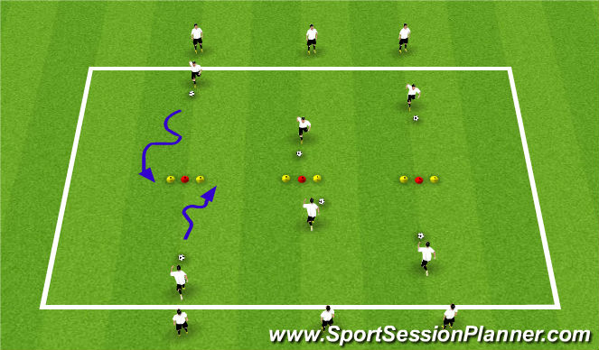 Football/Soccer Session Plan Drill (Colour): 過人技巧提升