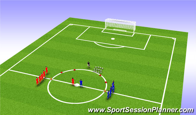 Football/Soccer Session Plan Drill (Colour): 50/50 balls