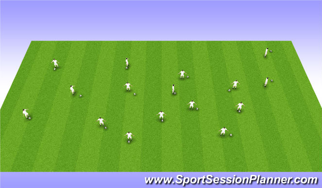 Football/Soccer Session Plan Drill (Colour): ball mastery