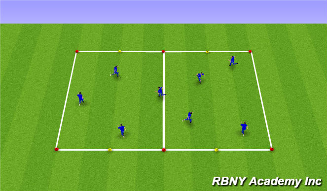 Football/Soccer Session Plan Drill (Colour): Warm Up