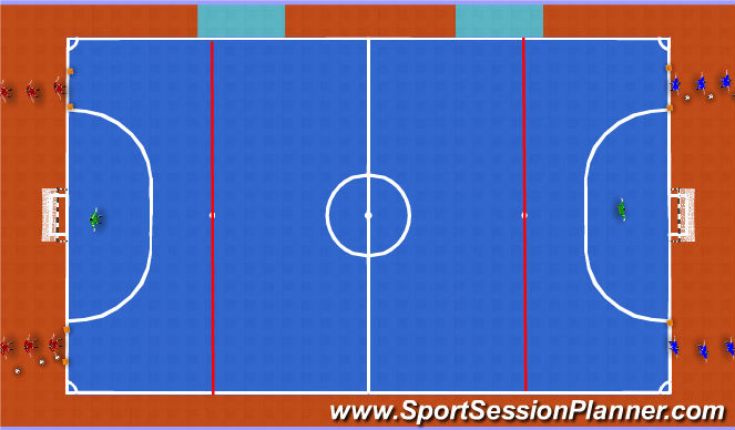 Futsal Session Plan Drill (Colour): Set up