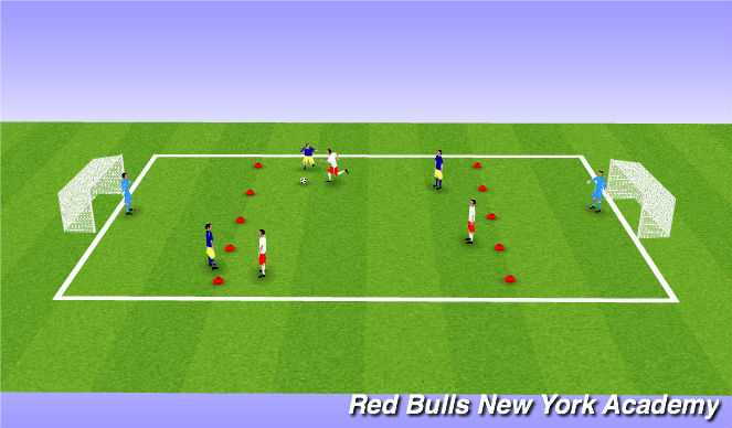 Football/Soccer Session Plan Drill (Colour): Conditioned Game