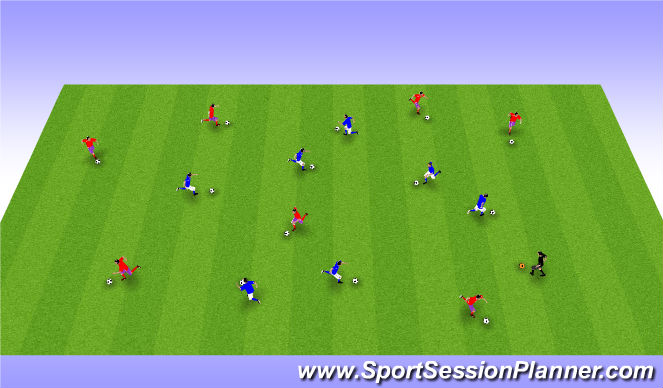 Football/Soccer Session Plan Drill (Colour): Freestyle Moves Intro