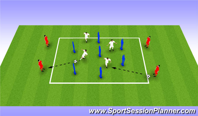 Football/Soccer Session Plan Drill (Colour): Warm up