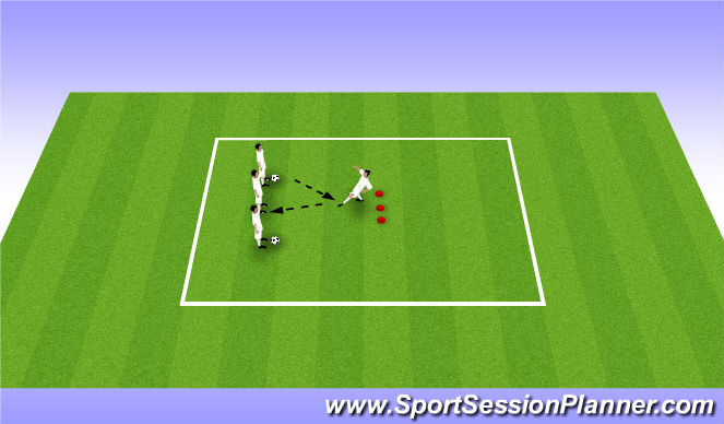 Football/Soccer Session Plan Drill (Colour): Technical