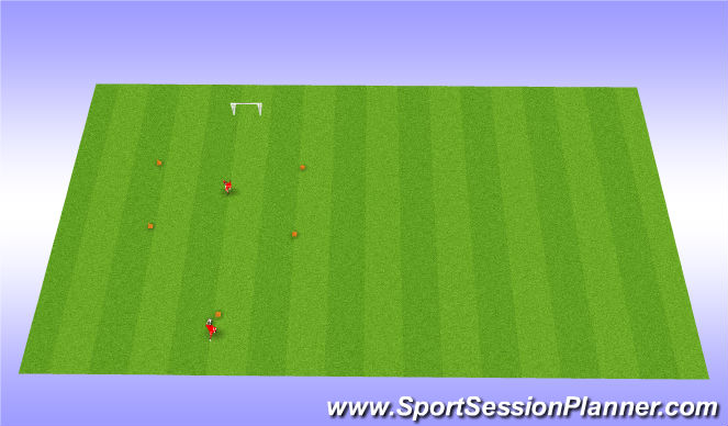 Football/Soccer Session Plan Drill (Colour): beat the defender in de box