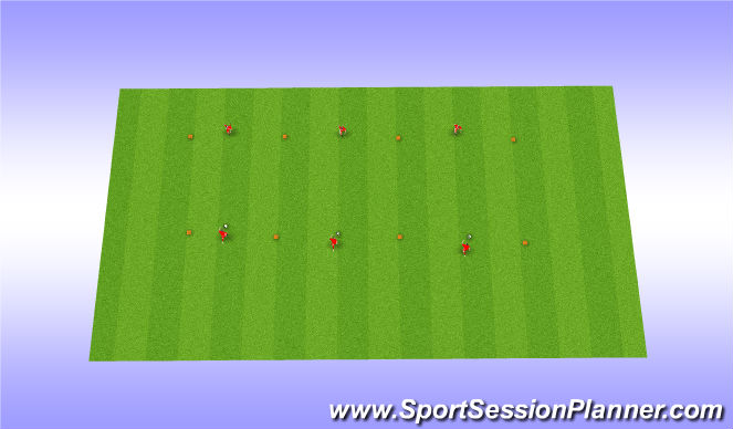 Football/Soccer Session Plan Drill (Colour): 1 v 1 tournament