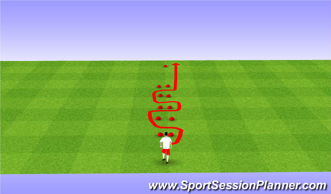 Football/Soccer Session Plan Drill (Colour): Exercise 3 - Inside Outside