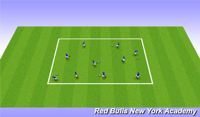 Football/Soccer Session Plan Drill (Colour): Warm up