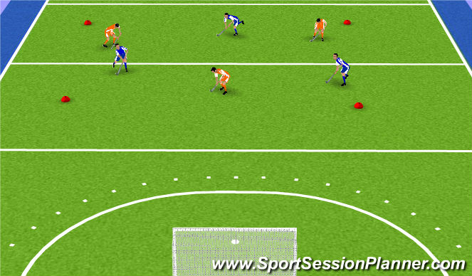 Hockey Session Plan Drill (Colour): Balbezit