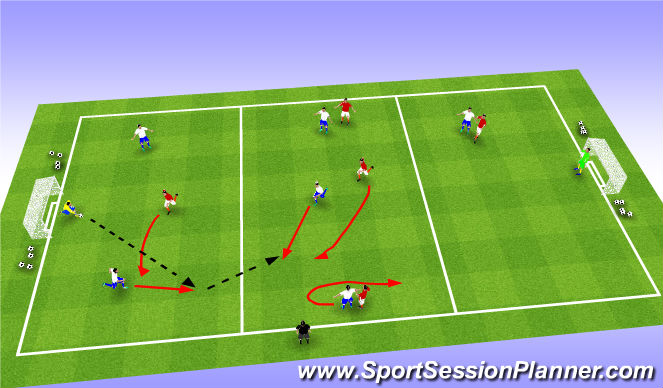 Football/Soccer Session Plan Drill (Colour): Locked in
